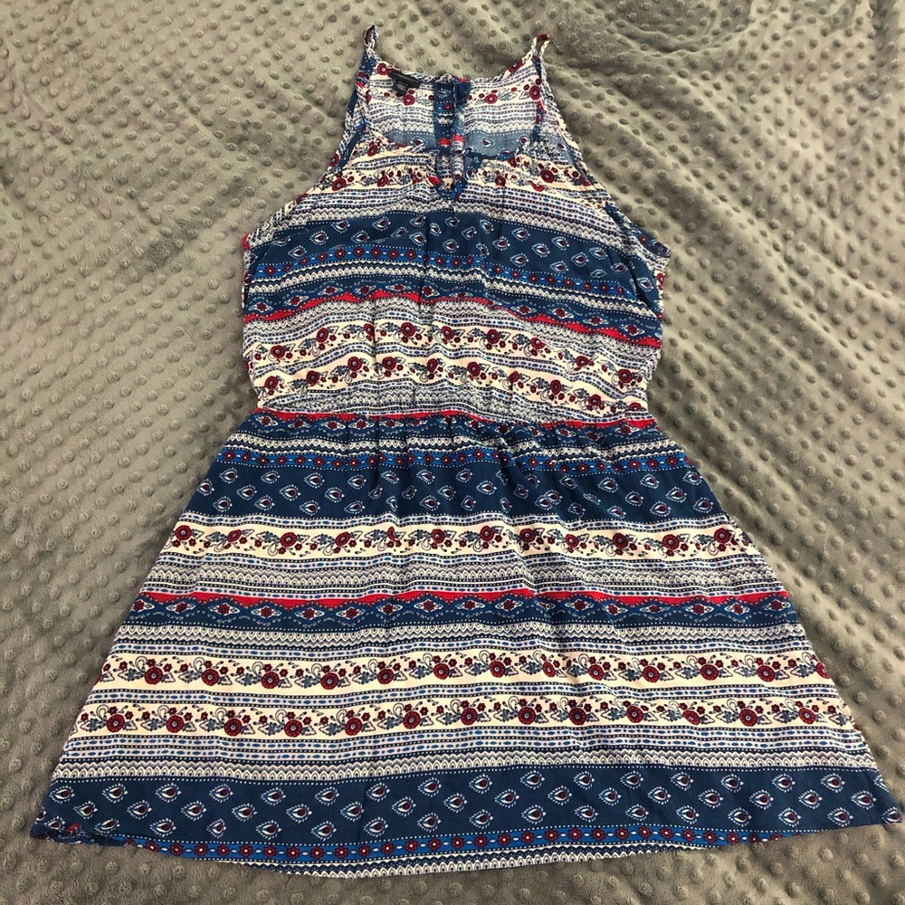 Aeropostale Blue/Red/White Keyhole Sundress